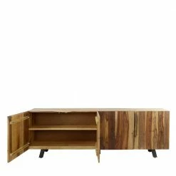 Coupon 🧨 220x75x40 Sideboard Aus Nussbaum Massivholz - Pepepa ✨ -Reanna Shop 220x75x40 sideboard aus nussbaum massivholz mit metallfuessen pepepa 03