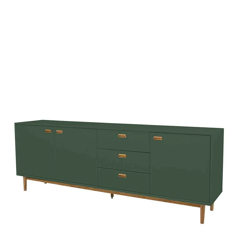 Brandneu ✨ 225x80x44 Sideboard In Dunkelgrün - Cusern ❤️ 1 Brandneu ✨ 225x80x44 Sideboard In Dunkelgrün - Cusern ❤️