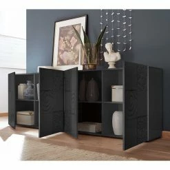 Billig ⌛ 241x84x42 Hochglanz Sideboard In Anthrazit - Ipatal 😍 7 Billig ⌛ 241x84x42 Hochglanz Sideboard In Anthrazit - Ipatal 😍 -Reanna Shop 241x84x42 hochglanz sideboard in anthrazit mit druck ipatal 02