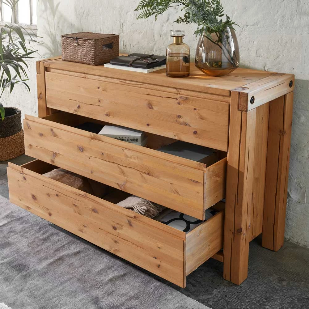 Am billigsten 🎁 3 Schubladen Kommode Aus Kiefer In Honig - Mimdos 😍 2 Am billigsten 🎁 3 Schubladen Kommode Aus Kiefer In Honig - Mimdos 😍 – Bild 2