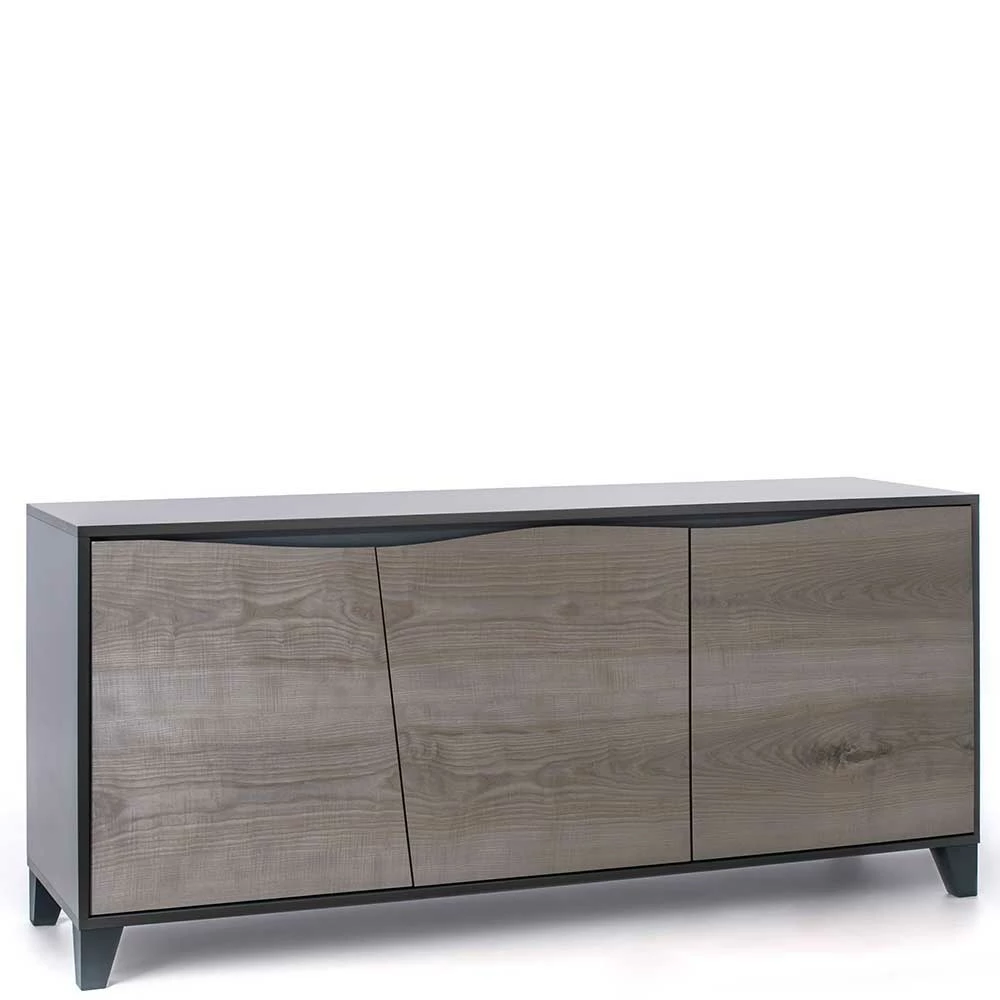 Am billigsten 😉 3 Türen Sideboard In Grau Holz Furnier - Promo 🛒 3 Am billigsten 😉 3 Türen Sideboard In Grau Holz Furnier - Promo 🛒 – Bild 3