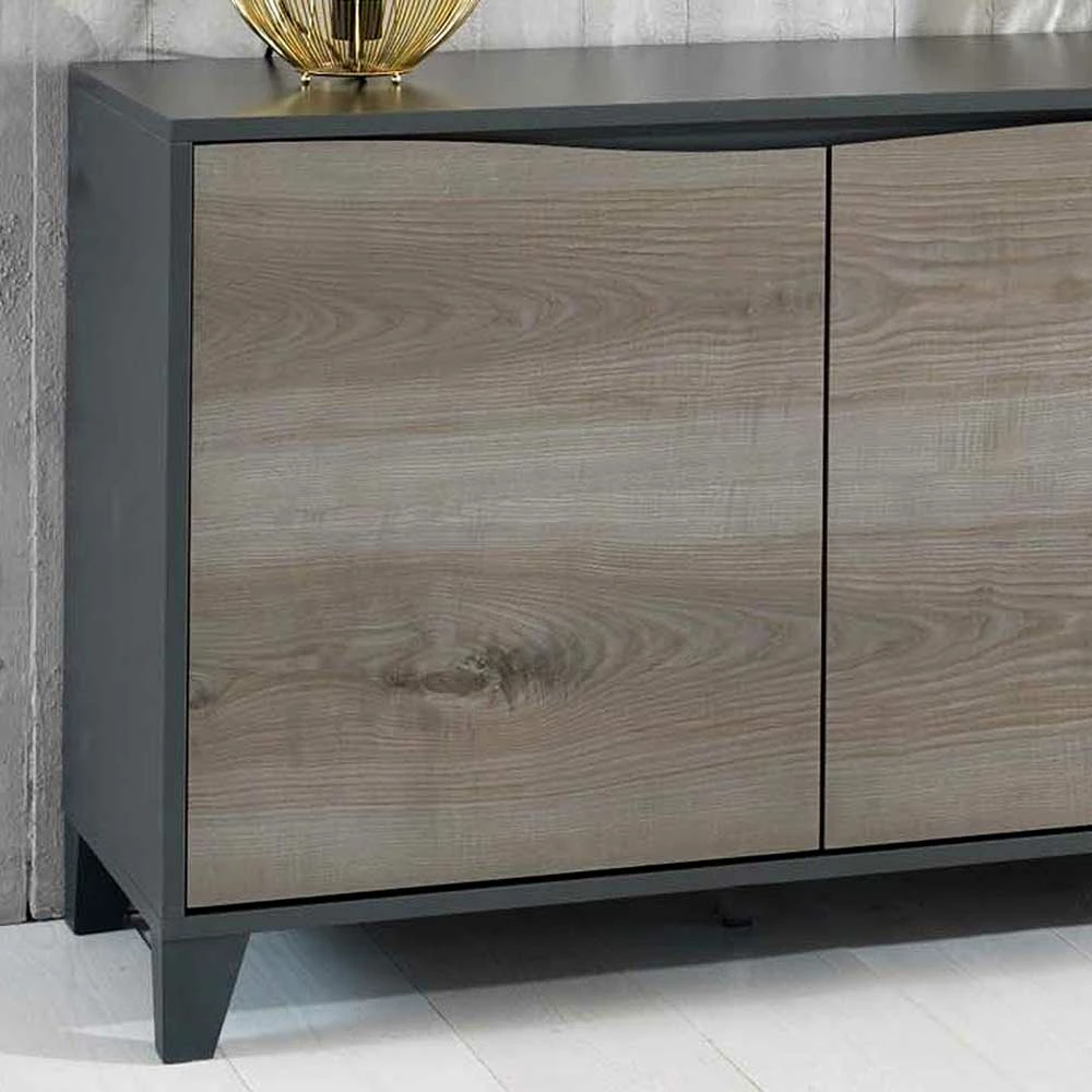 Am billigsten 😉 3 Türen Sideboard In Grau Holz Furnier - Promo 🛒 4 Am billigsten 😉 3 Türen Sideboard In Grau Holz Furnier - Promo 🛒 – Bild 4