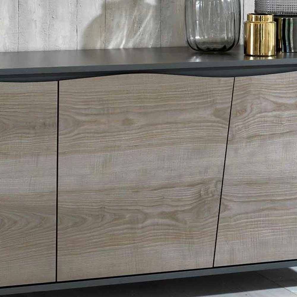 Am billigsten 😉 3 Türen Sideboard In Grau Holz Furnier - Promo 🛒 6 Am billigsten 😉 3 Türen Sideboard In Grau Holz Furnier - Promo 🛒 – Bild 6