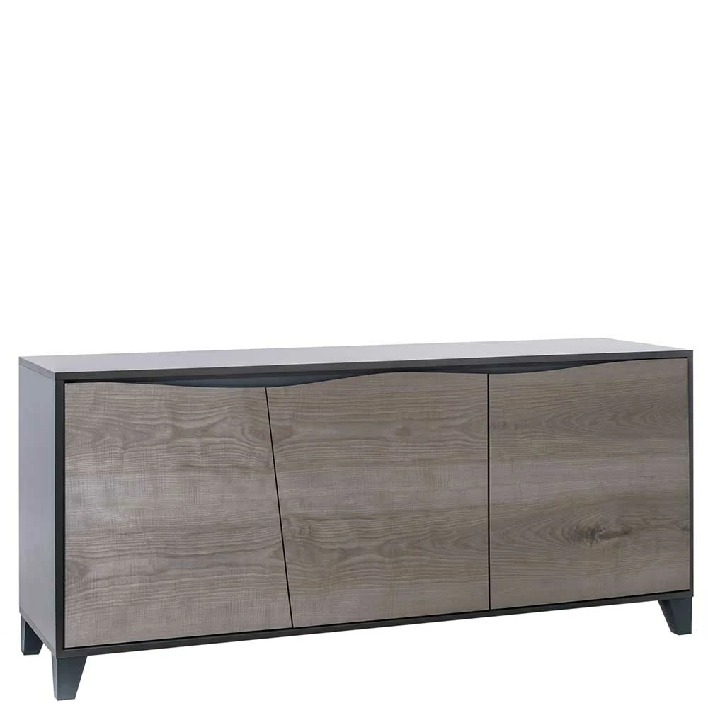 Am billigsten 😉 3 Türen Sideboard In Grau Holz Furnier - Promo 🛒 1 Am billigsten 😉 3 Türen Sideboard In Grau Holz Furnier - Promo 🛒