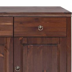 Angebote 🤩 3-türige Holzkommode Mit 3 Schubladen - Luvin ❤️ -Reanna Shop 3 tuerige holzkommode mit 3 schubladen aus kiefer in dunkelbraun luvin 03