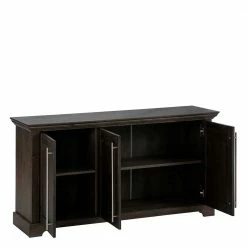 Brandneu 😉 3-türige Kommode Aus Kiefer In Dunkel Lackiert - Syvila 🥰 9 Brandneu 😉 3-türige Kommode Aus Kiefer In Dunkel Lackiert - Syvila 🥰 -Reanna Shop 3 tuerige kommode aus kiefer in dunkel lackiert mit stangengriff metall syvila 03