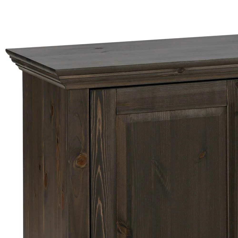 Brandneu 😉 3-türige Kommode Aus Kiefer In Dunkel Lackiert - Syvila 🥰 5 Brandneu 😉 3-türige Kommode Aus Kiefer In Dunkel Lackiert - Syvila 🥰 – Bild 5