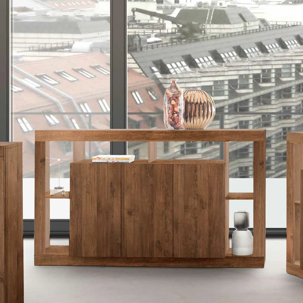 Rabatt 👍 3-türige Kommode Mit 6 Offenen Fächern - Cosmonata 😉 4 Rabatt 👍 3-türige Kommode Mit 6 Offenen Fächern - Cosmonata 😉 – Bild 4