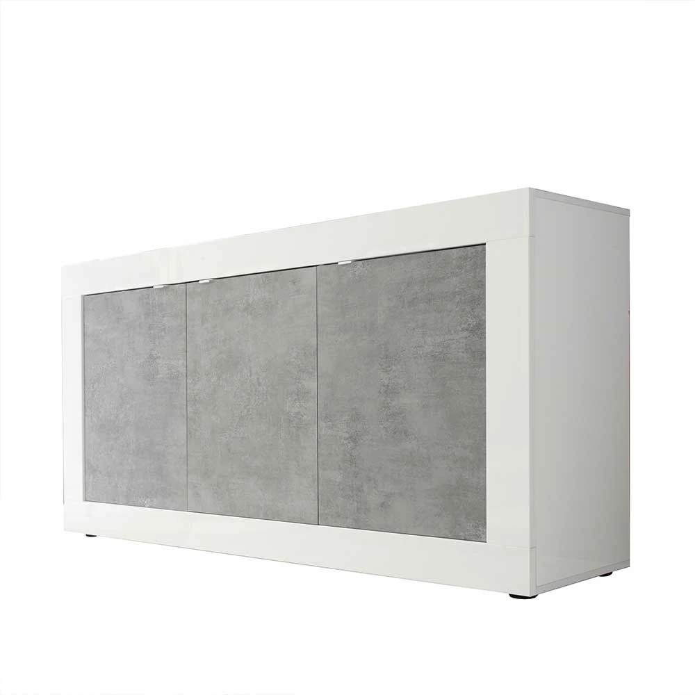 Großhandel 👏 3-türiges Design-Sideboard In Beton Dekor - Narandu 😀 1 Großhandel 👏 3-türiges Design-Sideboard In Beton Dekor - Narandu 😀