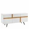Coupon 🧨 3-türiges Design-Sideboard In Weiß & Eiche - Extena 🎉