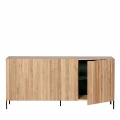 Großhandel ⭐ 3-türiges Designer Sideboard In Natur Eiche - Cegrada 🤩 -Reanna Shop 3 tueriges designer sideboard in natur eiche mit metallbeinen in schwarz cegrada 03