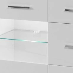 Blitzangebot 😉 3-türiges Sideboard In Hochglanz Weiß & Glas Yulis Mit 2 Schubladen 🛒 9 Blitzangebot 😉 3-türiges Sideboard In Hochglanz Weiß & Glas Yulis Mit 2 Schubladen 🛒 -Reanna Shop 3 tueriges sideboard in hochglanz weiss glas mit 2 schubladen yulis 03