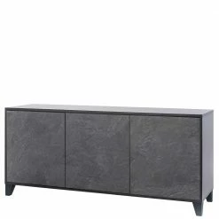 Am billigsten 👏 3-türiges Sideboard In Schiefer Optik - Karin 👏