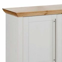 Rabatt 🎉 3-türiges Sideboard - Modernes Landhaus - Eyzaco 🔔 -Reanna Shop 3 tueriges sideboard modernes landhaus in weiss honig mit metallgriffen eyzaco 04