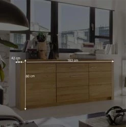 Rabatt 👏 3-türiges Sideboard Landuva Mit Schublade 🔔 11 Rabatt 👏 3-türiges Sideboard Landuva Mit Schublade 🔔 -Reanna Shop 3 tueriges sideboard schublade asteiche geoelt 163cm breit landuva be