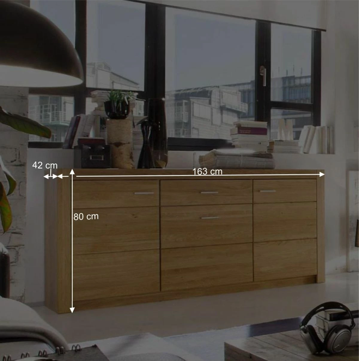 Rabatt 👏 3-türiges Sideboard Landuva Mit Schublade 🔔 6 Rabatt 👏 3-türiges Sideboard Landuva Mit Schublade 🔔 – Bild 6