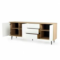 Top 10 🥰 79cm Hohes Sideboard 3-türig - Xando I 🥰 11 Top 10 🥰 79cm Hohes Sideboard 3-türig - Xando I 🥰 -Reanna Shop 79cm hohes sideboard 3 tuerig 3 schubladen in weiss eiche xando i 05