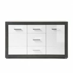 Bestes Angebot 👍 97cm Hohes Hochglanz Sideboard In Weiß - Istensa ⭐ 8 Bestes Angebot 👍 97cm Hohes Hochglanz Sideboard In Weiß - Istensa ⭐ -Reanna Shop 97cm hohes hochglanz sideboard in weiss beton grau istensa 02