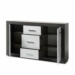 Bestes Angebot 👍 97cm Hohes Hochglanz Sideboard In Weiß - Istensa ⭐ 9 Bestes Angebot 👍 97cm Hohes Hochglanz Sideboard In Weiß - Istensa ⭐ -Reanna Shop 97cm hohes hochglanz sideboard in weiss beton grau istensa 03