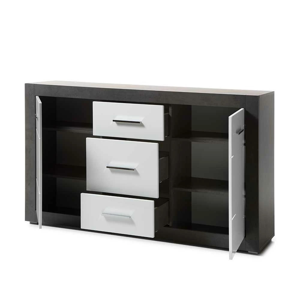 Bestes Angebot 👍 97cm Hohes Hochglanz Sideboard In Weiß - Istensa ⭐ 4 Bestes Angebot 👍 97cm Hohes Hochglanz Sideboard In Weiß - Istensa ⭐ – Bild 4