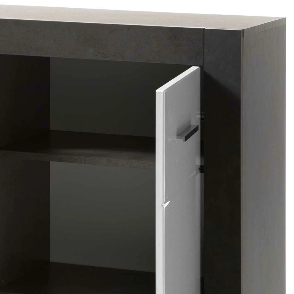 Bestes Angebot 👍 97cm Hohes Hochglanz Sideboard In Weiß - Istensa ⭐ 5 Bestes Angebot 👍 97cm Hohes Hochglanz Sideboard In Weiß - Istensa ⭐ – Bild 5