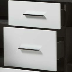 Bestes Angebot 👍 97cm Hohes Hochglanz Sideboard In Weiß - Istensa ⭐ 11 Bestes Angebot 👍 97cm Hohes Hochglanz Sideboard In Weiß - Istensa ⭐ -Reanna Shop 97cm hohes hochglanz sideboard in weiss beton grau istensa 05