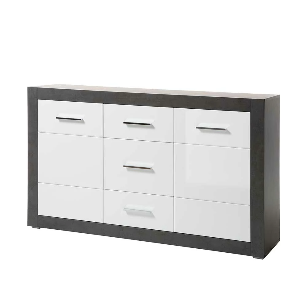 Bestes Angebot 👍 97cm Hohes Hochglanz Sideboard In Weiß - Istensa ⭐ 1 Bestes Angebot 👍 97cm Hohes Hochglanz Sideboard In Weiß - Istensa ⭐