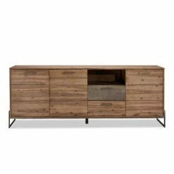 Angebote ❤️ Akazie Sideboard Mit 219 Cm Breite - Intinesta 😉 -Reanna Shop akazie sideboard mit 219 cm breite stahl buegelfuessen intinesta 02