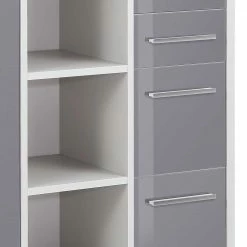 Rabatt 🔔 Arbeitszimmer Sideboard Mit 2 Türen & 3 Fächern - Tederana ✨ -Reanna Shop arbeitszimmer sideboard mit 2 tueren 3 faechern 4 schubladen in grau tederana 04