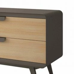 Am billigsten 🧨 Braune Stahl Kommode Mit Eiche Dekor - Silja ⭐ 6 Am billigsten 🧨 Braune Stahl Kommode Mit Eiche Dekor - Silja ⭐ -Reanna Shop braune stahl kommode mit eiche dekor 2 schubladen silja 02