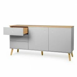 Aktion 🌟 Breite Kombikommode In Grau & Eiche Revanio 2-türig 🤩 8 Aktion 🌟 Breite Kombikommode In Grau & Eiche Revanio 2-türig 🤩 -Reanna Shop breite kombikommode in grau eiche 2 tuerig 3 schubladen revanio 02