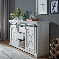 Coupon ✨ Country Design Sideboard Mit Schiebetüren - Kuito 🔔 8 Coupon ✨ Country Design Sideboard Mit Schiebetüren - Kuito 🔔 -Reanna Shop country design sideboard mit schiebetueren schubladen in weiss kuito 02