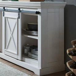 Coupon ✨ Country Design Sideboard Mit Schiebetüren - Kuito 🔔 11 Coupon ✨ Country Design Sideboard Mit Schiebetüren - Kuito 🔔 -Reanna Shop country design sideboard mit schiebetueren schubladen in weiss kuito 05