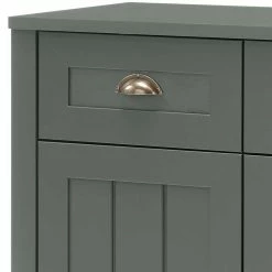 Angebote 🔥 Country Kombi-Kommode In Dunkelgrün - Niestov 🧨 -Reanna Shop country kombi kommode in dunkelgruen mit 3 tueren 3 schubladen niestov 05