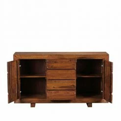Billig ✔️ Design Holz Sideboard Hoslo Extravagante Optik 🔥 -Reanna Shop design holz sideboard extravagante optik sheesham intensiv gemasert hoslo 02