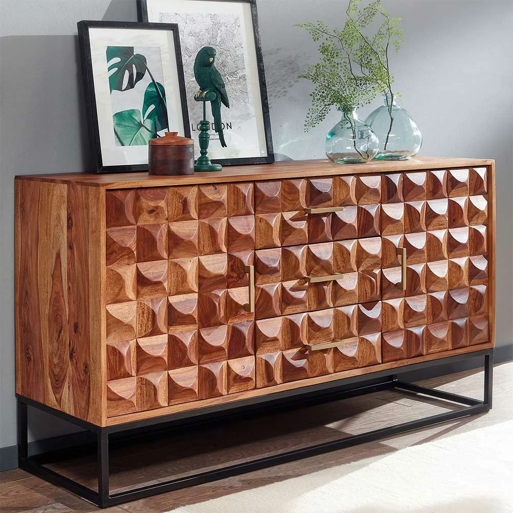 Billig 👍 Design Holz Sideboard Mit Bügelgestell - Rusty ⭐ 2 Billig 👍 Design Holz Sideboard Mit Bügelgestell - Rusty ⭐ – Bild 2