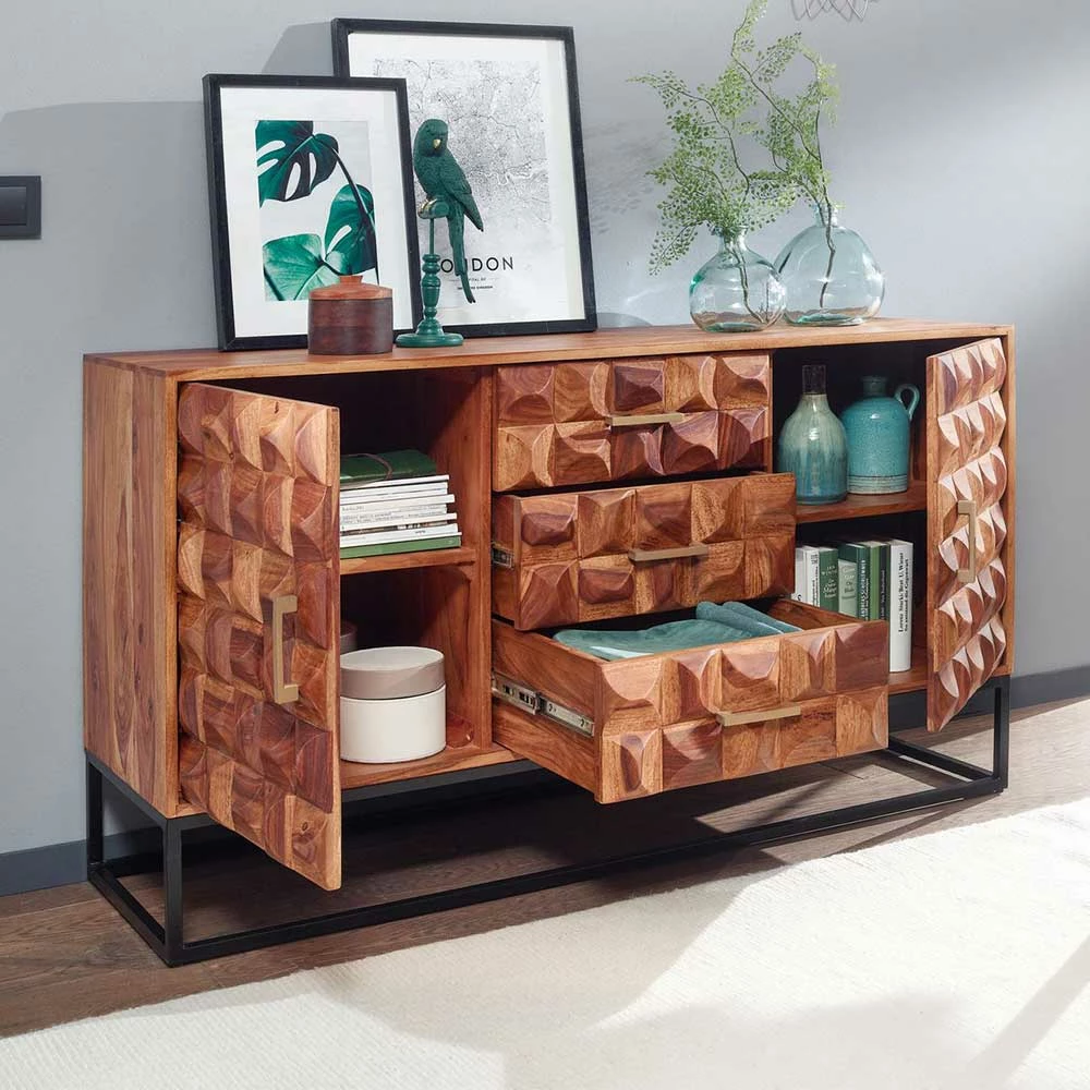 Billig 👍 Design Holz Sideboard Mit Bügelgestell - Rusty ⭐ 4 Billig 👍 Design Holz Sideboard Mit Bügelgestell - Rusty ⭐ – Bild 4