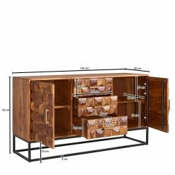 Billig 👍 Design Holz Sideboard Mit Bügelgestell - Rusty ⭐ 11 Billig 👍 Design Holz Sideboard Mit Bügelgestell - Rusty ⭐ -Reanna Shop design holz sideboard mit buegelgestell aus metall rusty 05