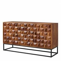 Billig 👍 Design Holz Sideboard Mit Bügelgestell - Rusty ⭐