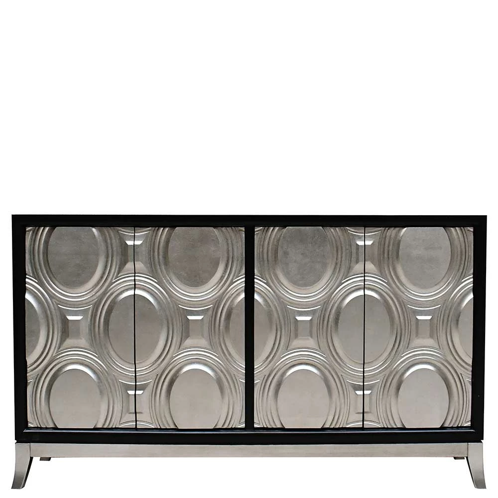 Am billigsten ⌛ Design Kommode In Silber & Schwarz - Viddalba 👏 3 Am billigsten ⌛ Design Kommode In Silber & Schwarz - Viddalba 👏 – Bild 3