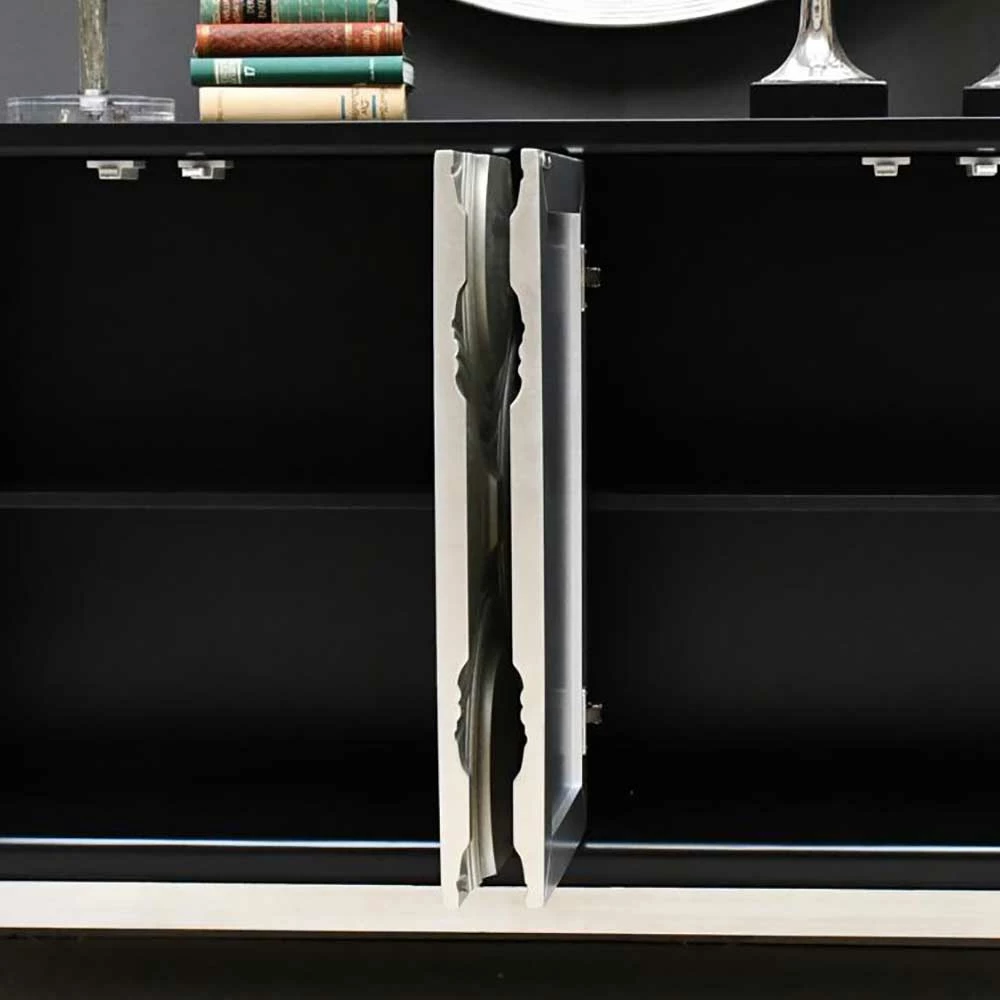 Am billigsten ⌛ Design Kommode In Silber & Schwarz - Viddalba 👏 6 Am billigsten ⌛ Design Kommode In Silber & Schwarz - Viddalba 👏 – Bild 6