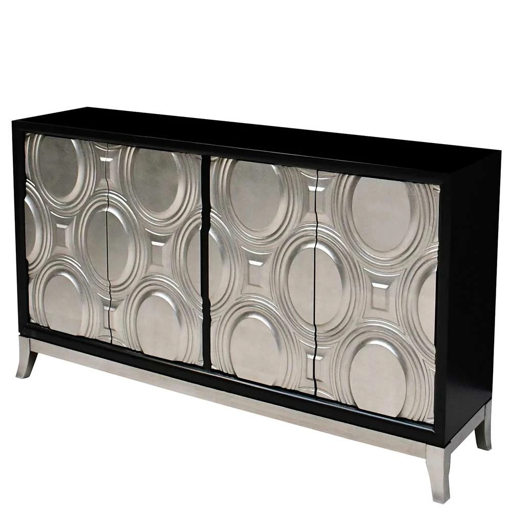 Am billigsten ⌛ Design Kommode In Silber & Schwarz - Viddalba 👏 1 Am billigsten ⌛ Design Kommode In Silber & Schwarz - Viddalba 👏