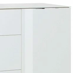 Am billigsten ❤️ Design-Kommode In Weiß Glas & Eiche Dekor - Ayfuna 🤩 9 Am billigsten ❤️ Design-Kommode In Weiß Glas & Eiche Dekor - Ayfuna 🤩 -Reanna Shop design kommode in weiss glas eiche dekor mit tuer 4 schubladen ayfuna 03