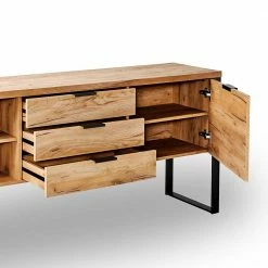 Am billigsten ✔️ Design Sideboard In Eiche Optik - Ilvensa 🌟 8 Am billigsten ✔️ Design Sideboard In Eiche Optik - Ilvensa 🌟 -Reanna Shop design sideboard in eiche optik und schwarz industrial style ilvensa 03