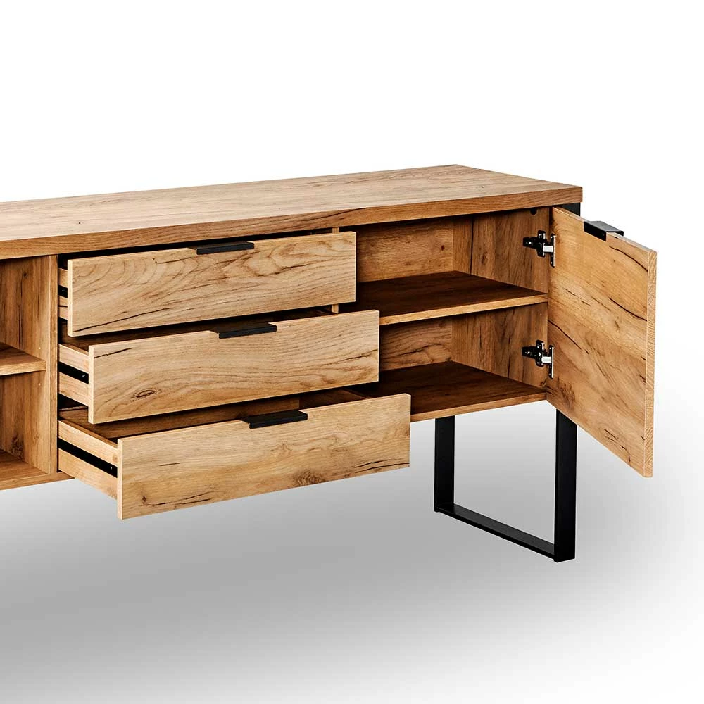 Am billigsten ✔️ Design Sideboard In Eiche Optik - Ilvensa 🌟 4 Am billigsten ✔️ Design Sideboard In Eiche Optik - Ilvensa 🌟 – Bild 4