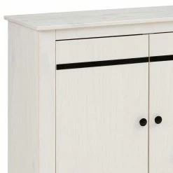 Neu ✨ Design Sideboard In Weiß Mit Schwarz - Manduza 💯 -Reanna Shop design sideboard in weiss mit schwarz aus kiefer massivholz manduza 04