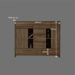 Am billigsten 👍 Design Sideboard Salomonia Aus Kernbuche Massivholz 🌟 -Reanna Shop design sideboard kernbuche massivholz offene faecher salomonia be