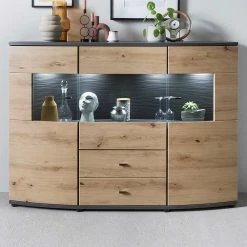 Blitzangebot 🔥 Design Sideboard Mit Glaseinsatz - Lyneka ✨ 8 Blitzangebot 🔥 Design Sideboard Mit Glaseinsatz - Lyneka ✨ -Reanna Shop design sideboard mit glaseinsatz in wildeiche nb anthrazit lyneka 02