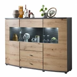 Blitzangebot 🔥 Design Sideboard Mit Glaseinsatz - Lyneka ✨