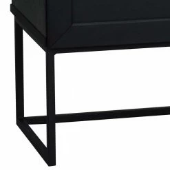 Billig 🧨 Design Türen Kommode In Eiche Schwarz - Meciva 🧨 -Reanna Shop design tueren kommode in eiche schwarz massivholz mit stahlgestell meciva 05